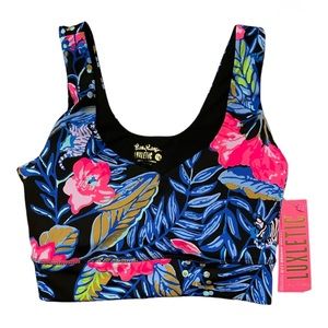 Lilly Pulitzer Sports BRA Onyx Multi-color San Remo Earned Stripes Size XXS NWT